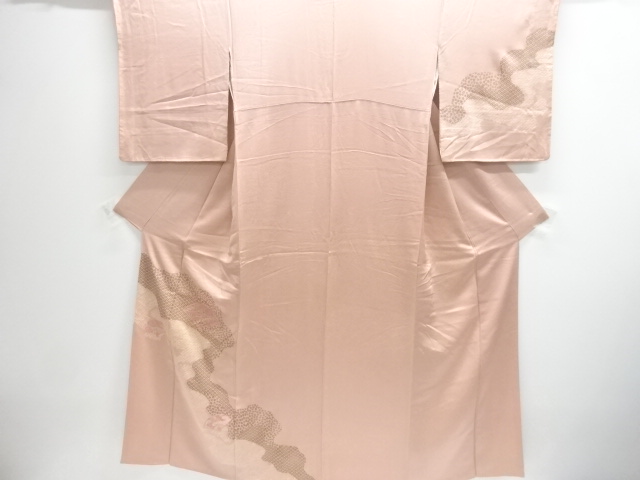 JAPANESE KIMONO / HOMONGI / SHIBORI / EMBROIDERY / FAN PATTERN